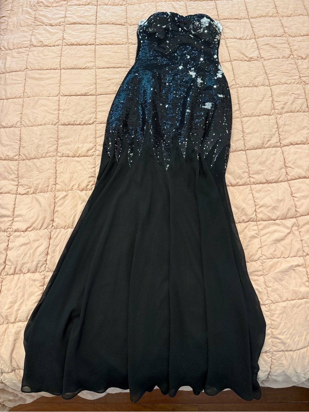 Black Strapless Sequin Evening Dress S. Nine by Susanna Soo